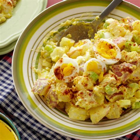 Drain the potatoes, put in a serving dish, top with the eggs, bacon, mayo, chives and a twist of black. Grandma Jean's Potato Salad | Recipe | Potatoe salad ...