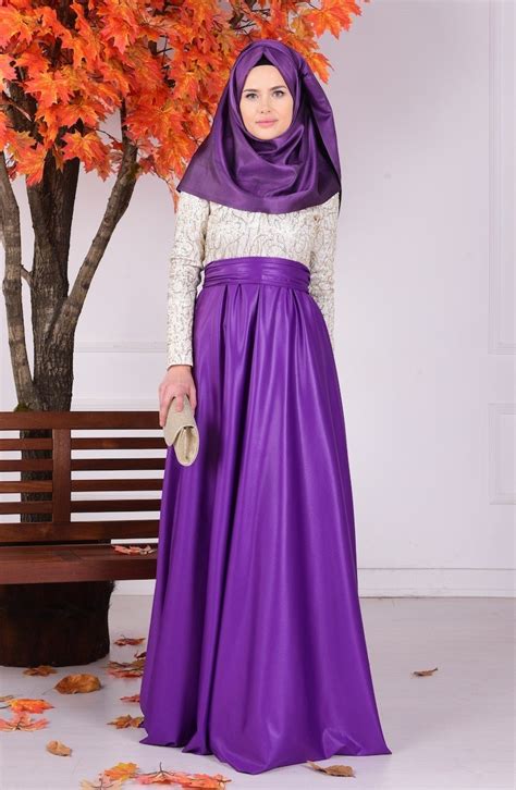Purple Islamic Clothing Evening Dress 1043 05 Sefamerve
