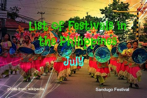 List Of Festivals In The Philippines July