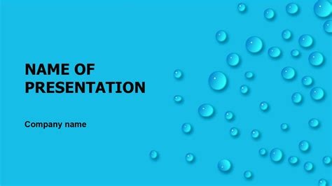 Download Free Blue Rain Drops Powerpoint Theme For Presentation My