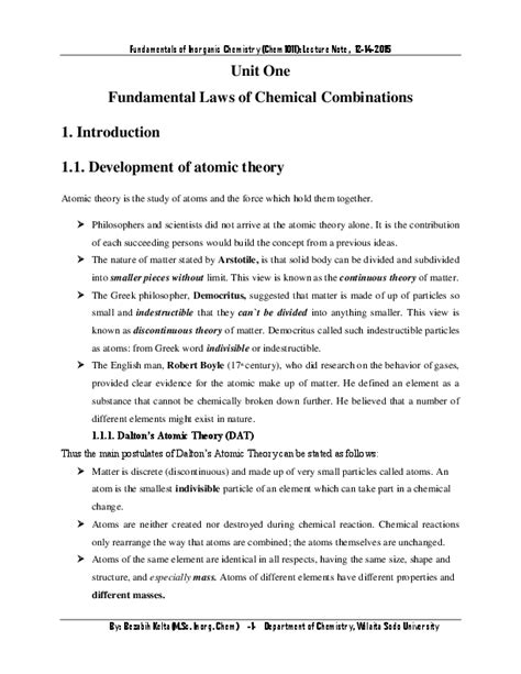 Pdf Fundamentals Of Inorganic Chemistry Lecture Note Bezabih Kelta