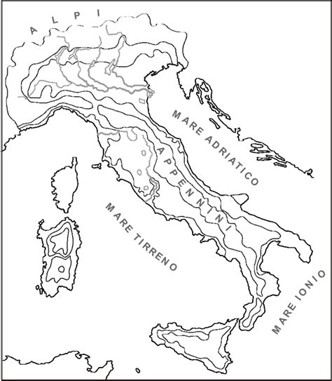 Cartina Muta Colorare Mappe Politica Italien Fisica Percorsi Creare Geografia Landkarte