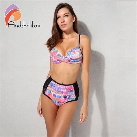 Anadzhelia Bikini Women Swimsuit High Waist Mesh Patchwork Bikinis Set Sexy Brazilian Bikini