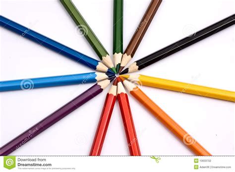 Colorful Pencils Forming A Circle Stock Photo Image Of Draw Sketch