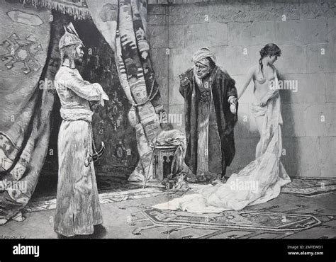 Slave Trade Old Arab Has Bought A Young Girl In The Slave Market By F