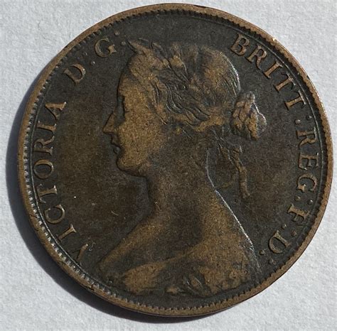 1861 Queen Victoria Half Penny M J Hughes Coins
