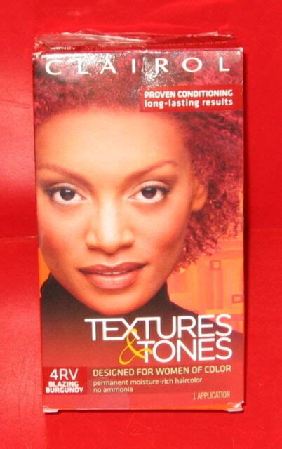 Clairol Textures And Tones Hair Color Blazing Burgundy 4rv 1 Ea Ebay