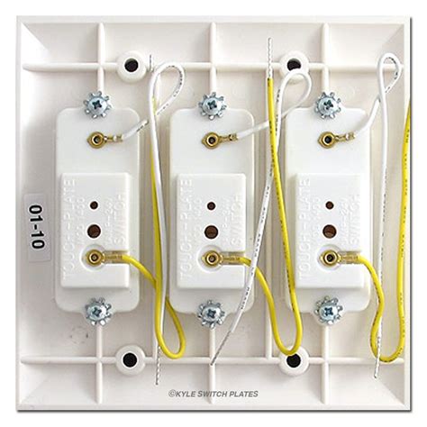 Genesis Low Voltage Touch Plate Switches 3 Button White