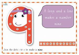 Dot To Dot Number Rhyme Charts Cursive Print Learning
