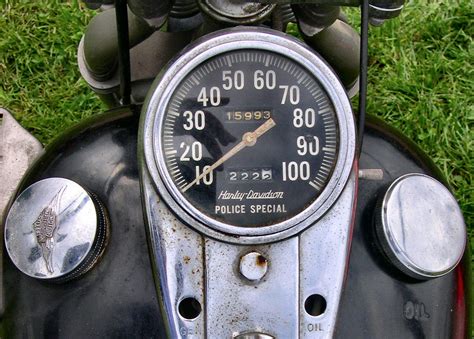 Harley Davidson Police Special The Speedometer Of An Old H Flickr