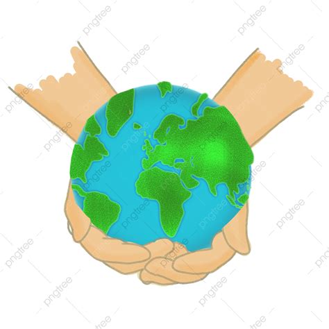 يد تمسك الأرض Ilesent من أجل الحفظ يد تمسك الأرض إنقاذ الأرض إيماءة