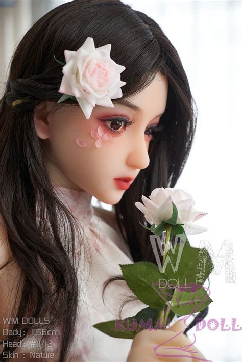 head 443 156cm 5ft1 b cup wm doll tpe material sex doll doll with flower in head