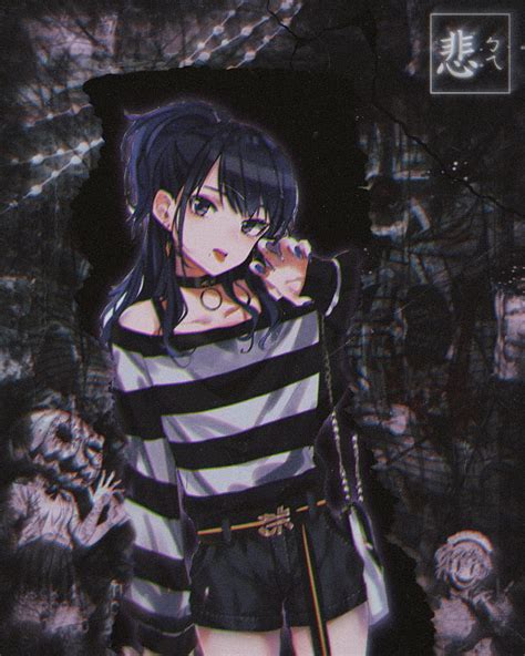 720p Descarga Gratis Chica Blury Anime Linda Oscuro Nervioso Emo