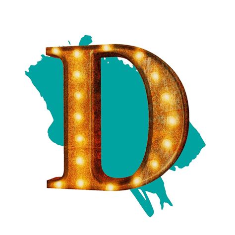 24” Letter D Lighted Vintage Marquee Letters (Rustic) - Buy Marquee