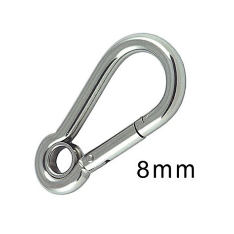 8mm Sds Stainless Steel Carabiner Clips With Eye Scuba Diving Superstore