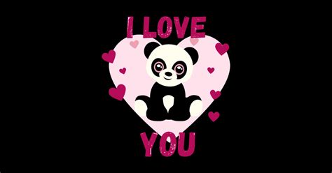 I Love You Panda Panda I Love You Sticker Teepublic
