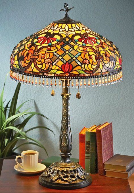 Tiffany lamps 24 inch tall 2 light sea blue stained glass crystal bead dragonfly style table brand: J.J. Peng Tiffany - style Beaded Lamp - Amazon.com ...