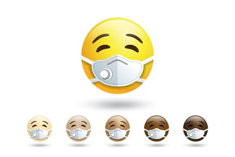 Emoji Mask Respirator Coronavirus Emoji Icons Creative Market