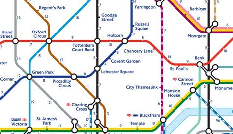 Map Of Walking Distances Between Tube Stations London Transport Map