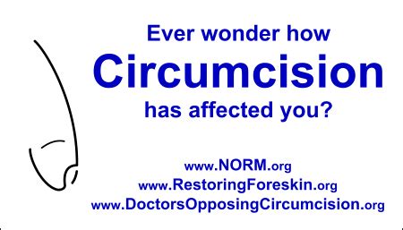 Intactivism Circumcision Information Cards Restoring Foreskin Org