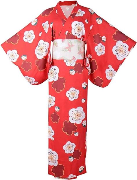 japanese women s traditional kimono red yukata luxurious sakura flower
