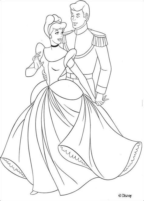 Cinderella and the prince coloring page | coloring cars ...