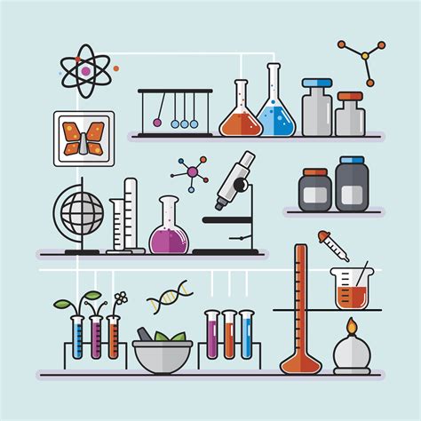 Illustration Of Chemistry Laboratory Instruments Set Download Free