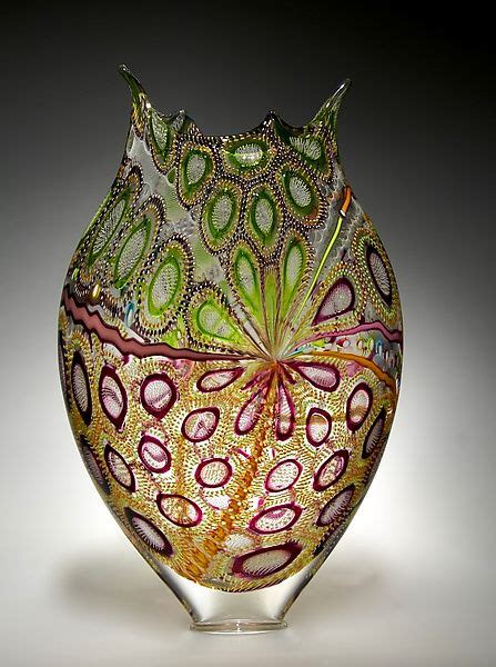 Foglio In Amethyst And Lime David Patchen Glass Artists Glass Art