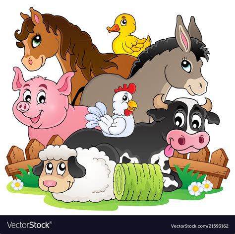 Farm Animals Topic Image 2 Eps10 Vector Illustration Download A Free