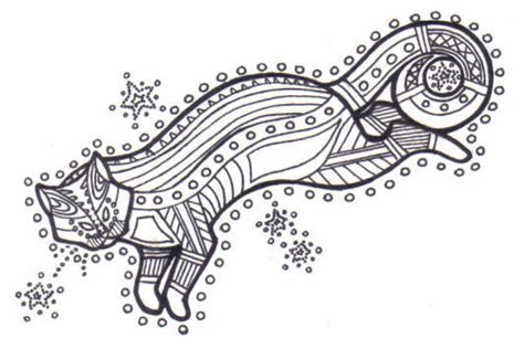 Aboriginal Cat Tattoo By Shiftingstarlight On Deviantart