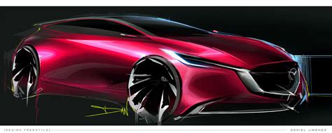 Mazda Hatch Quick Sketch Daniel Jimenez Car Design Sketch