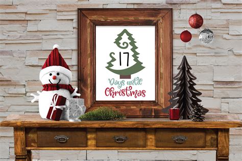 Days Until Christmas Countdown Svg Cut File