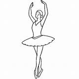 Coloring Ballerina Ballet Position Fifth Doing sketch template