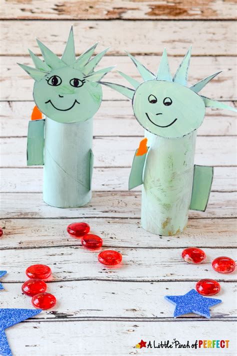 Statue Of Liberty Toilet Paper Roll Craft And Free Template Kids Can