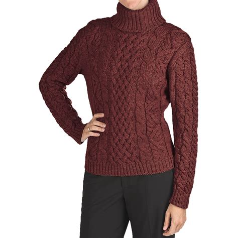 Peregrine Turtleneck Sweater Peruvian Merino Wool For Women