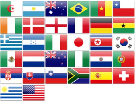 If you are only interested in sovereign states, go to the flags of un members. World Cup 2010 Team Flags Visio Multi-shape - Visio Guy