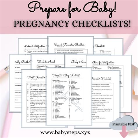 Printable Pregnancy Checklist