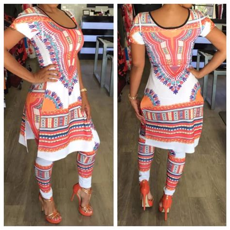 2016 Summer 2 Two Piece Set Women Ladies Sexy African Print Outfits