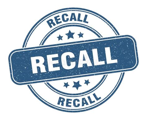 Recall Stamp Recall Round Grunge Sign Stock Vector Illustration Of