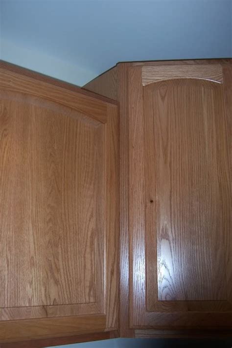Set your blade to the divided angle measurement of the corner in question. Pictures of crown on different height cabinets?