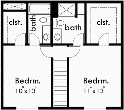 duplex house plans  master bedroom house plans