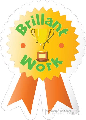 Motivational Brillant Work Motivational Award Sticker 2 Classroom