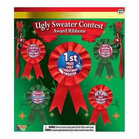 Ugly Sweater Contest Award Ribbons Set Stoners Funstore Downtown Fort