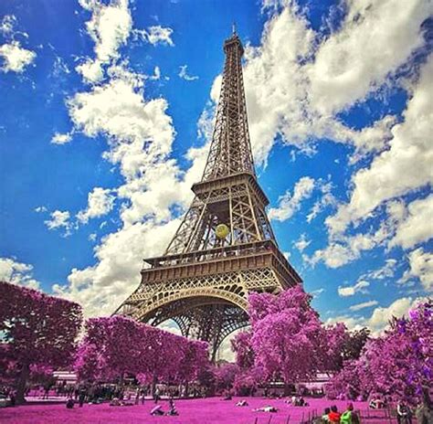 Colorful Paris Eiffel Tower Photo Instagram