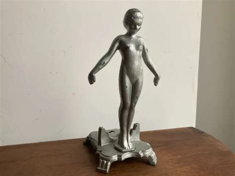 Vintage Frankart Era Art Deco Nude Cast Iron Stander Woman