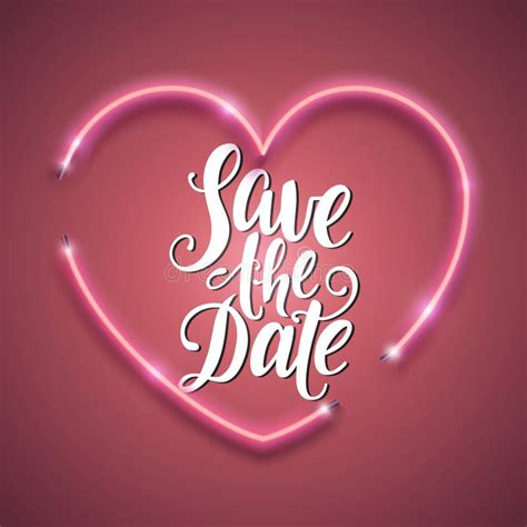 Save The Date Script Lettering Inscription Hand Lettering Card