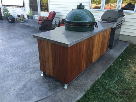 XL Table Build With Concrete Top Big Green Egg EGGhead Forum The Ultimate Cooking Experi