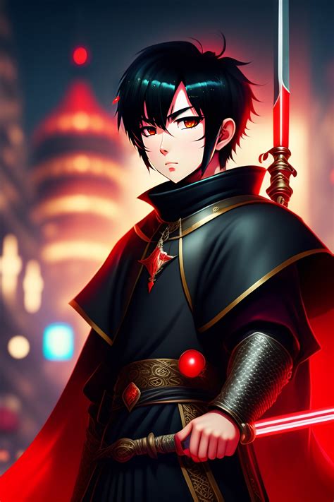 Lexica Anime Style Boy Black Hair Deep Focus Medieval Knight Cloths
