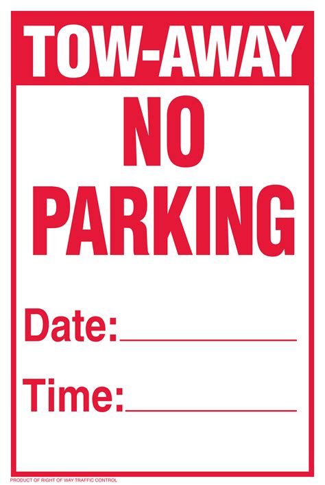 No Parking Tow Away Signs Clipart Best