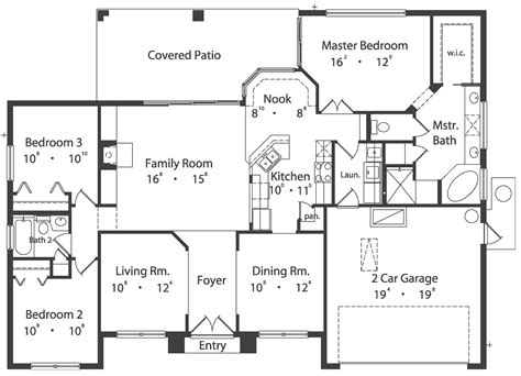 190-1013: Floor Plan Main Level Open Floor Plan, Floor Plans, Exterior